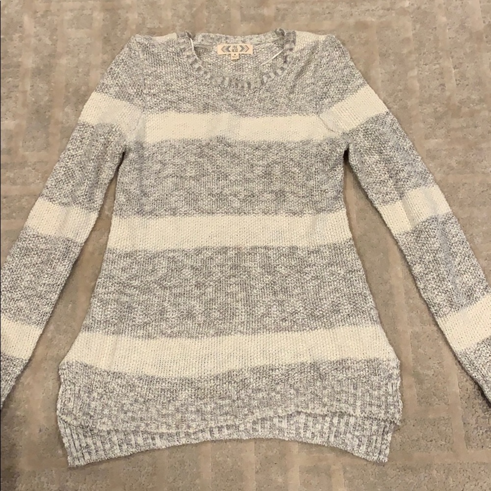 Striped sweater.